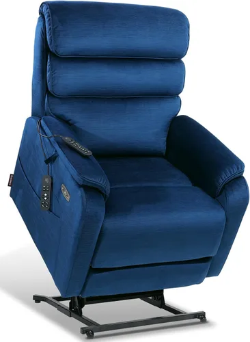 Vista 22 de EONIX Silla Reclinable Eléctrica de Doble Motor Completamente Reclinable para Ancianos, Sillas Elevadoras Eléctricas de Cuero Sintético para Negro