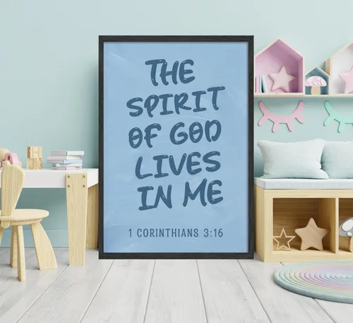 Vista 8 de Conjunto de 6 impresiones de pared de lona cristiana para guardería, versículos bíblicos para niños, citas inspiradoras, pintura, imagen, decoración