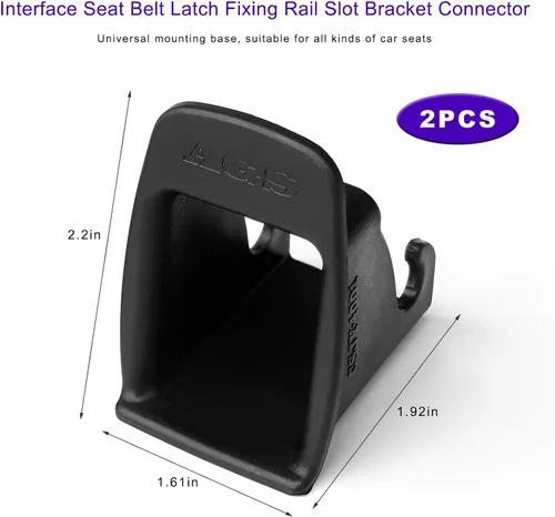 Vista 2 de 2 piezas de guía de enganche ISOFIX, conector de abrazadera de cinturón de asiento infantil para automóvil, guías localizadoras de abrazadera