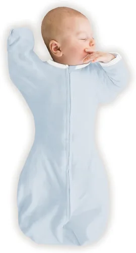 Vista 22 de SwaddleDesigns - Saco de transición para envolver con brazos hasta media Flechas minúsculas negras