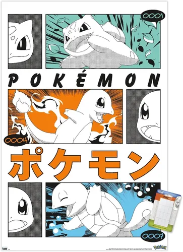 Vista 10 de Pokémon - Póster de pared de anime Trio, 34 pulgadas de largo x 22.4 pulgadas de ancho, versión premium sin marco