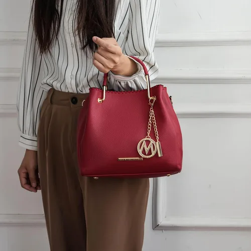 Vista 2 de MKF Collection Mia K - Bolso de mano para mujer, de piel vegana, con asa superior, bolso de mano