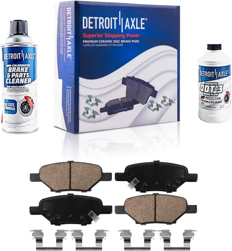 Vista 138 de Detroit Axle - Pastillas de freno traseras para Toyota Prius 2012-2015 Prius Plug-In 2017-2018 Corolla iM 2016 Sion iM 2011-2017 Lexus CT200h