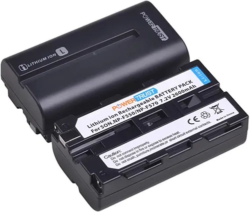 Vista 4 de Paquete de 2 baterías NP-F550 NP-F570 para Sony NPF550 NP-F330 NP-F530 NPF570 NP-F730 NP-F750 NP-F960 NP-F970 CCD-RV100 CCD-RV200 CCD-SC5 CCD D-SC6