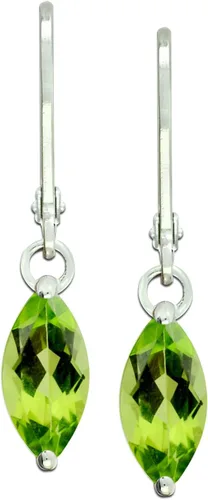 Vista 2 de RB Gems - Pendientes de plata de ley 925 (2 unidades, azul tono, perídoto)