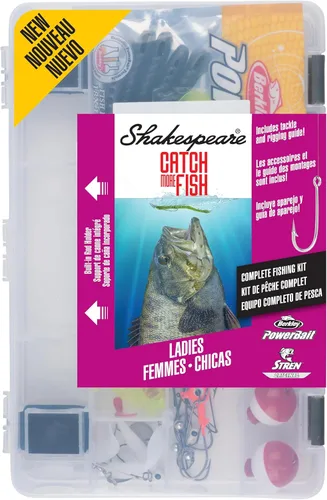 Vista 2 de Shakespeare Catch More Fish Combo de carrete y caña de pesca con kit Ladies