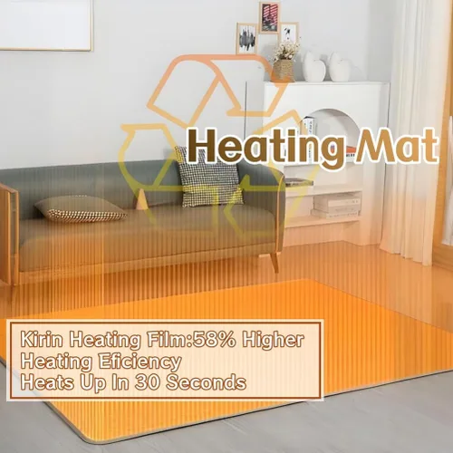Vista 3 de Heated Area Rug, Infrared Radiant Floor Heater with Adjustable Temperature 12 Hour Timer, Electric Heated Area Rug, Great for Office, Home, Light