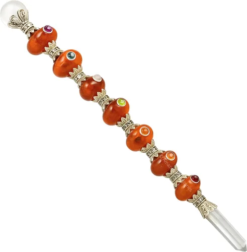 Vista 18 de Amazing Gemstone Varita de cristal para chakras, varitas de cristal curativo, brujería, varita de cristal de Merkaba para meditación, brujería