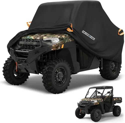 Vista 12 de Neverland Cubierta UTV impermeable 300D resistente 2-3 plazas/4-6 plazas 4 puertas lado a lado, protección para todo tipo de clima, compatible