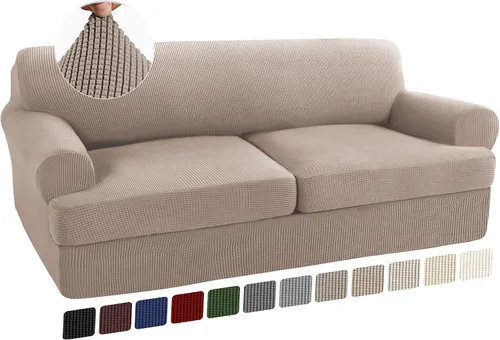 Vista 39 de Turquoize Funda para sillón con cojín en forma de T para sala de estar, funda elástica para sofá, funda suave para sillón, fundas de muebles