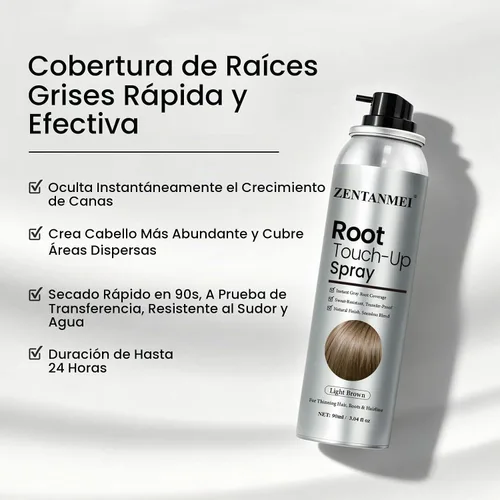 Vista 2 de Spray de retoque de raíz, spray de color temporal para el cabello Marrón claro