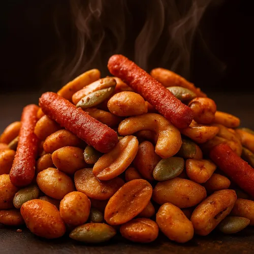 Vista 3 de Hold My Nuts Mezcla de condimentos picantes - Divertido diseño de ardilla con bellota - Aperitivos picantes para hombres y mujeres - Mezcla premium