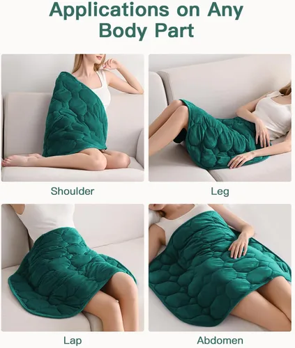 Vista 6 de Lofus Manta con peso de 7 libras para adultos, transpirable y calmante manta con peso pequeña para viajes, relajación y siestas, lavable a máquina