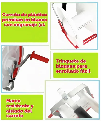 Vista 2 de Carrete eléctrico estándar de esgrima con engranajes 3:1 (2 unidades)
