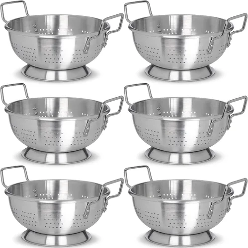 Vista 7 de Carlisle FoodService 60278 - Colador de aluminio con asas (8 cuartos de galón)