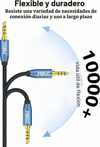 Vista 5 de MillSO - Adaptador divisor de auriculares de 0.138 in, divisor de micrófono estéreo CTIA