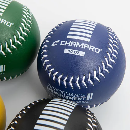 Vista 5 de Champro Softball de entrenamiento, juego de 4 (verde/amarillo/negro/azul, 12 pulgadas)
