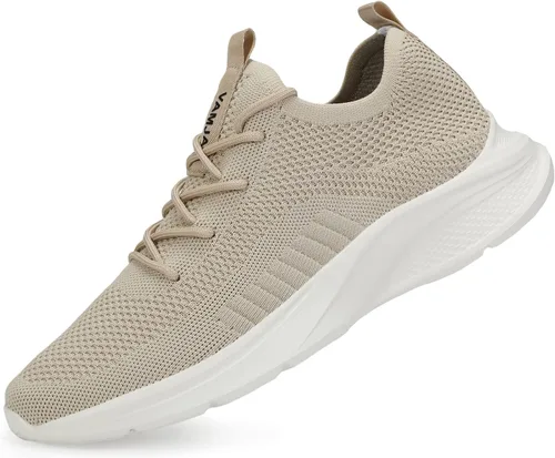 Vista 2 de VAMJAM Zapatos deportivos de correr para hombre, ligeros, transpirables, con cordones, de malla, para caminar, entrenamiento, casuales, deportivos
