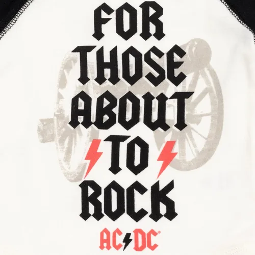 Vista 5 de ACDC Rock Band - Paquete de 3 mamelucos de manga corta raglán
