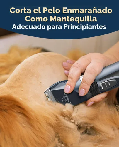 Vista 3 de oneisall Cortador de pelo para gatos silencioso para pelo enmarañado y largo, afeitadora de mascotas inalámbrica de 2 velocidades para gatos, perros