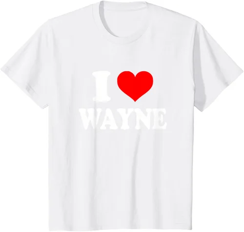 Vista 61 de Wayne - Camiseta I Heart Wayne - I Love Wayne, Negro, S