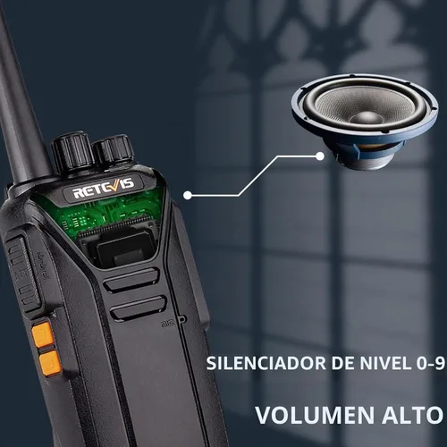 Vista 3 de Retevis Walkie Talkies RT27, radio bidireccional con micrófono de altavoz de hombro, radios de 2 vías de largo alcance, base de carga USB, alarma