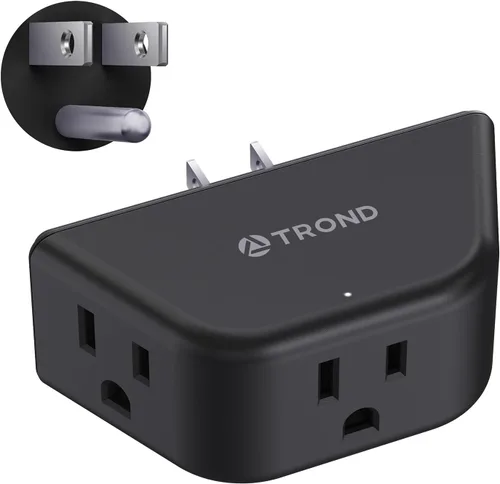 Vista 20 de TROND Extensor de salida con USB, divisor de pared con 2 tomas AC, 3 puertos USB, adaptador de enchufe de pared de diseño de 3 lados, elementos