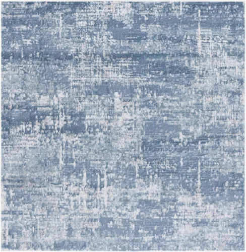 Vista 45 de SAFAVIEH Amelia Collection ALA700A - Alfombra decorativa de 2'2" x 4', diseño moderno abstracto, color marfil y azul, no desprende pelusa y de fácil