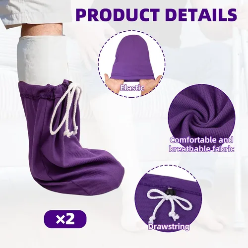 Vista 3 de 2 fundas para calcetines fundidos para pies, funda de pierna fundida debajo de la rodilla, funda de calcetín fundida, calcetines con cordón