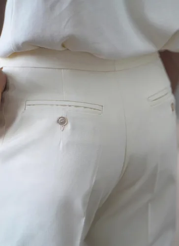Vista 6 de Know Me - Camisa polo de manga corta para hombre y pantalones acampanados ajustados con patrón de costura, código de diseño ME2035, tallas