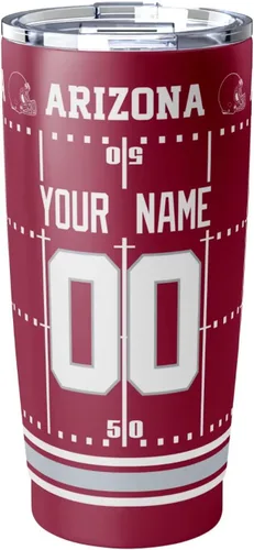 Vista 2 de ANTKING Vaso Arizona de viaje de 20 onzas para hombres, mujeres y niños, regalo con número de nombre personalizado