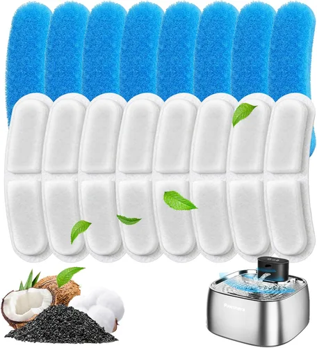 Vista 13 de Fuente de agua para gatos sin bombeo, dispensador de agua automático inalámbrico para gatos y perros, 108 oz/3.2 L, fuente Pawtners Pet