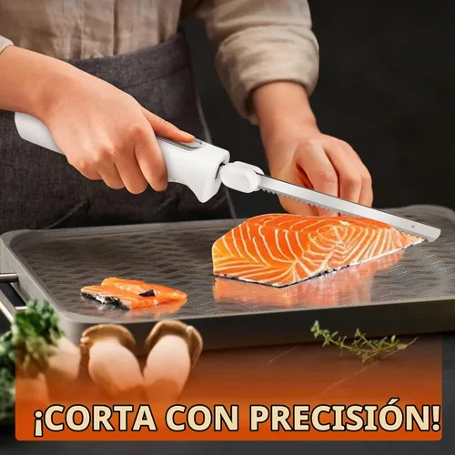 Vista 7 de Cuchillo eléctrico con cable, cuchillas dentadas de acero Blanco
