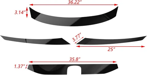 Vista 4 de x xotic tech Cubierta de vinilo precortada cromada para rejilla delantera, compatible con Honda Civic 10ª generación 2016-2021 (negro brillante)