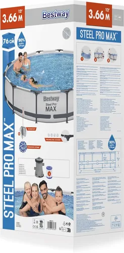 Vista 5 de Bestway Steel Pro MAX - Juego de piscina de tierra de 1 pie x 30 pulgadas