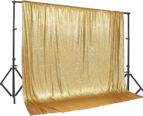 Vista 41 de PartyDelight Cortinas de Fondo de Lentejuelas 2 Paneles Negro 5 Pies x 10 Pies Telón de Fondo para Fotografía Cortina de Boda Eventos Especiales