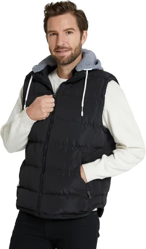 Vista 7 de ZSHOW - Chaleco de invierno con capucha extraíble y acolchado para hombre