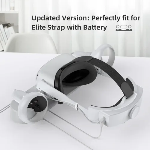 Vista 3 de Smatree Charging Dock Compatible for Oculus Quest 2Meta Quest 2 Updated Fit Elite Strap with Battery Charge Controllers and Headset Simultaneously 2