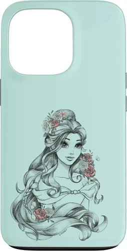 Vista 10 de iPhone 16 Disney Beauty & The Beast Floral Belle Sketch Case