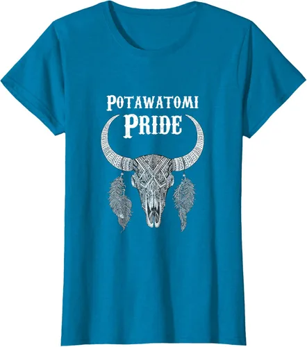 Vista 84 de Potawatomi Pride Tribe Native American Indian Buffalo Camiseta