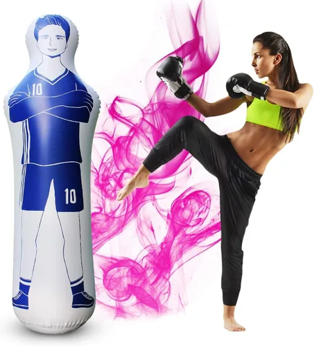 Vista 5 de sailupxinyuan Inflatable Soccer Dummy Goalkeepr Air Mannequin Free Kick Wall Goalkeeper Defender Training