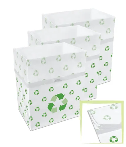 Vista 7 de Clean Cubes Botes de basura emergentes desechables de 13 galones (paquete de 3, multi-forro) con bolsas ajustadas – Contenedores plegables de basura