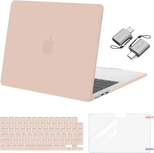 Vista 39 de Mosiso Funda para MacBook Air de 13 y 13.6 pulgadas, 2024, 2023 y 2022, M3 A3113, M2 A2681, Touch ID, carcasa rígida, cubierta de teclado, protector
