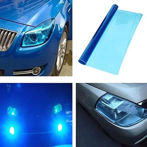 Vista 2 de Película de vinilo autoadhesivo de 12 x 48 pulgadas para proteger los faros delanteros y traseros y las luces antiniebla, de DIYAH, Transparente