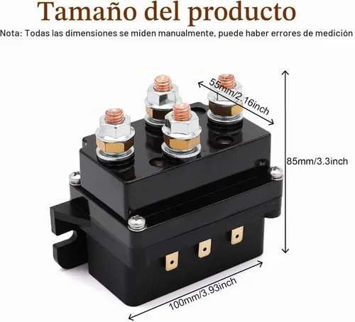 Vista 6 de Relé de contactor solenoide de cabrestante de 12V 500A para cabrestantes ATV UTV de 8000lbs-17000lbs