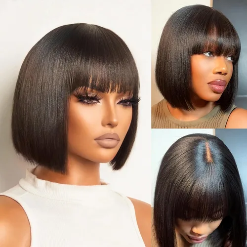 Vista 26 de Luvme Hair Ultra Confortable, de Colocación Rápida y Fácil, Corte Pixie Corto con Flequillo de 12.7 cm, con Tapa de Algodón Amistosa con la Piel