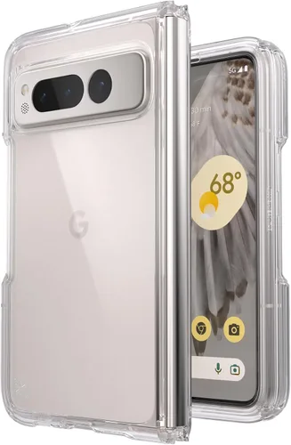 Vista 2 de Speck Funda transparente para teléfono plegable para Google Pixel, de una pieza, plegable, antiamarilleo, con protección contra caídas, Presidio