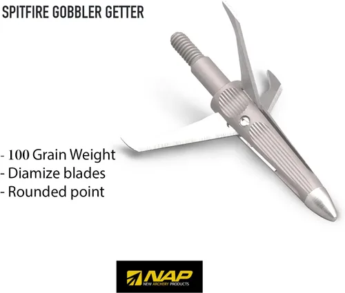 Vista 7 de New Archery Products NAP Spitfire 85 - Cuchillas de práctica de 3 cuchillas