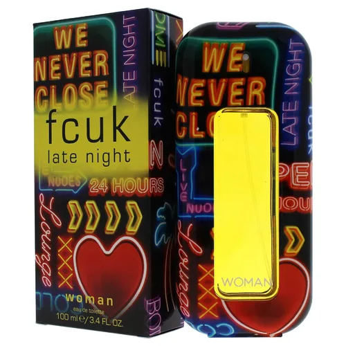 Vista 3 de Fcuk Late Night Eau De Toilette Spray para mujer, 3.4 onzas