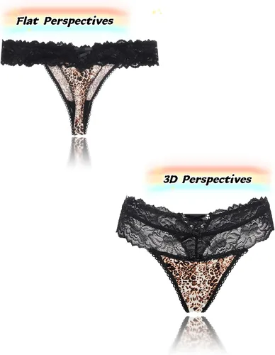 Vista 29 de ohyeah Tangas sexy de encaje tangas bragas de tiro bajo ropa interior para mujer de algodón entrepierna braga tangas bragas 4-18